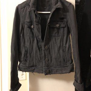 PAIGE denim jacket size xs black/grey